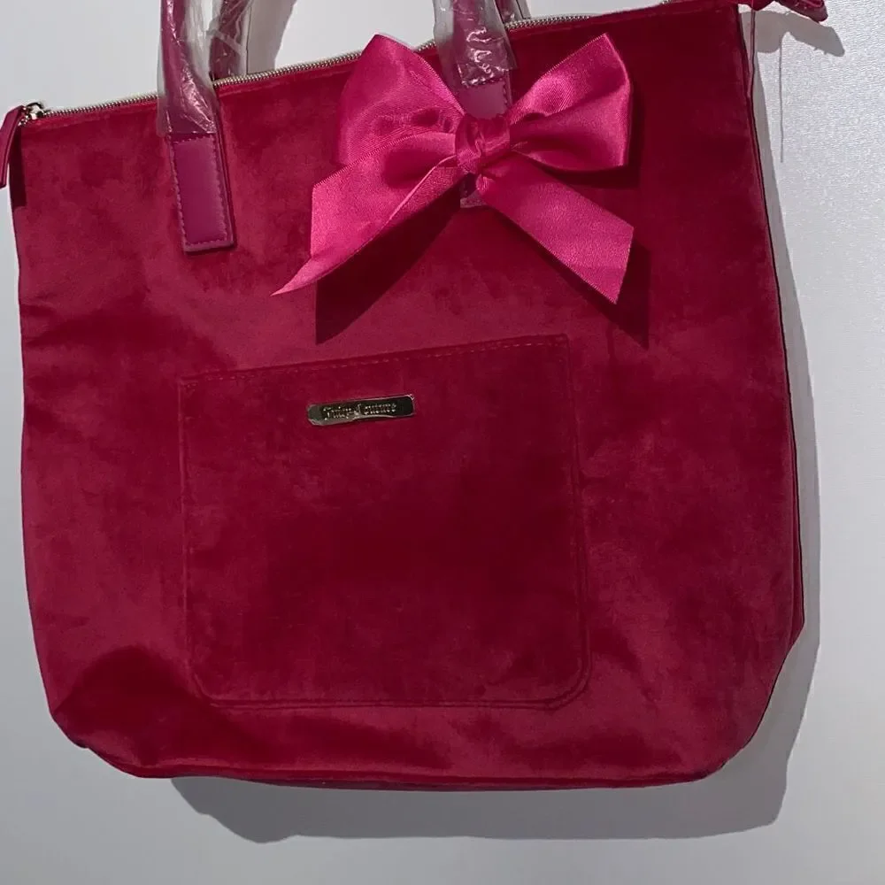 Juicy Couture‎ Women's Bow Shoulder Bag Convertible To Backpack In Raspberry NWT